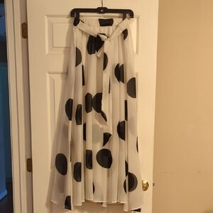 Black and White Polka Dot Skirt